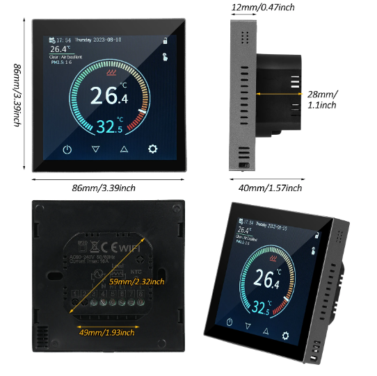 M4 Smart HYT001 WiFi termostat 16A za električno podno grijanje - galerija 3